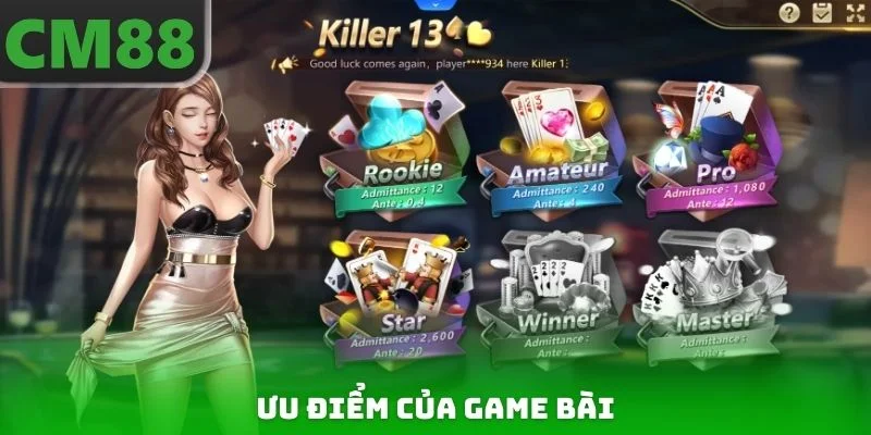 Ưu điểm của Game bài